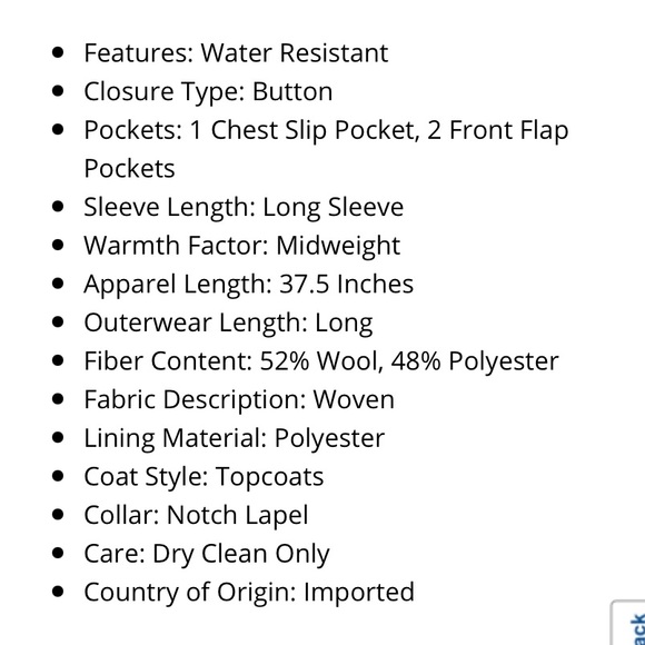 NWT Stafford Mens Water Resistant Midweight Topcoat - Picture 8 of 9